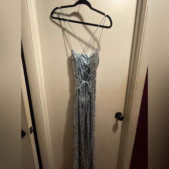 Blue sequin prom dress - Picture 2 of 4